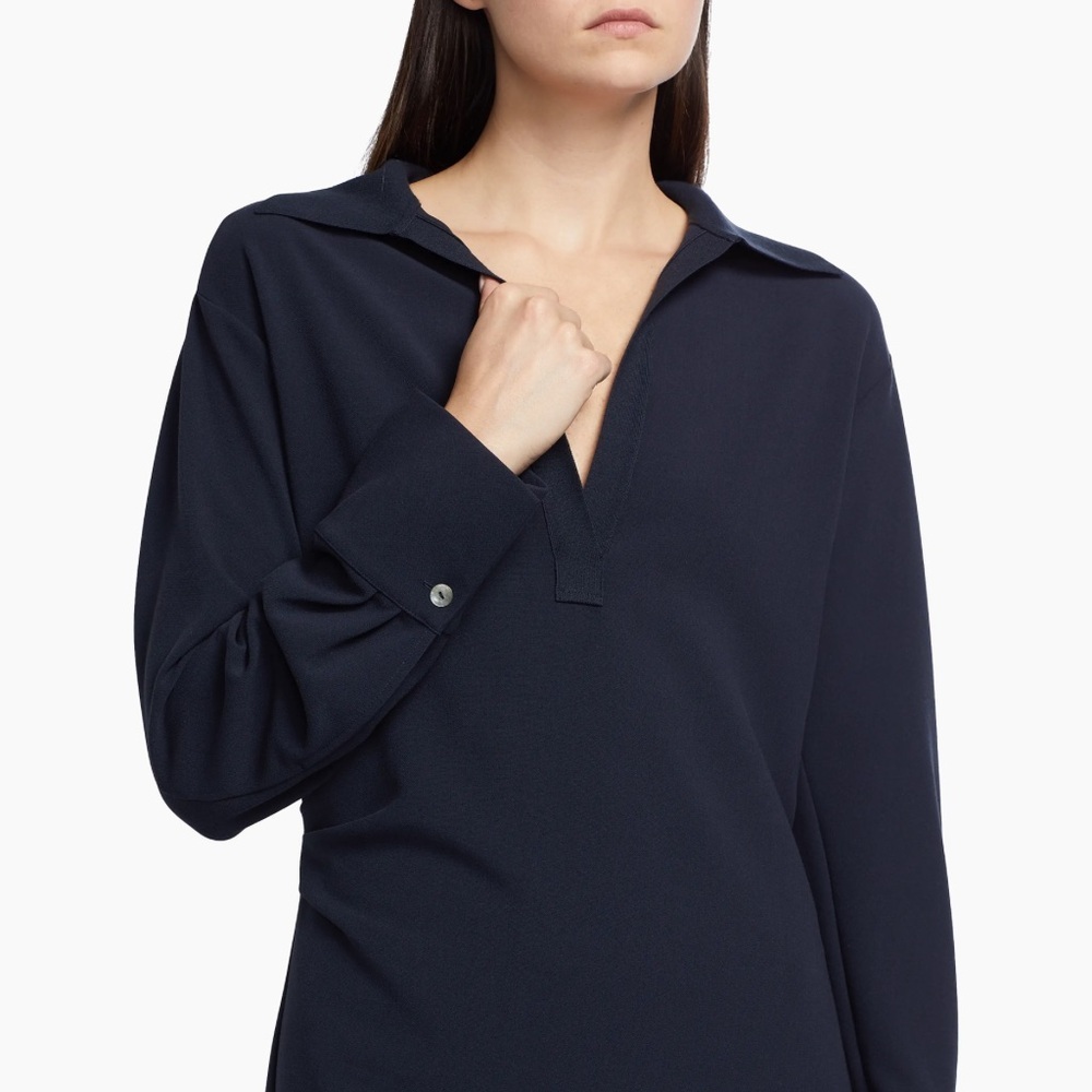 NEW Vince Rugby Knee Length Dress Coastal Navy Size 6 - Picture 5 of 7